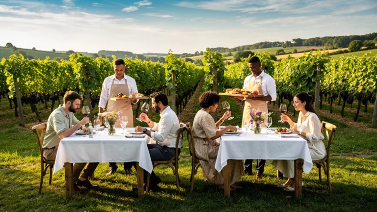 Test de quatre tables d'hôtes vigneronnes autour de Verdigny en plein air au milieu des vignes