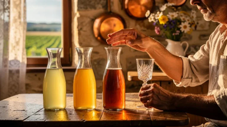Test sensoriel des jus de raisin de trois vignerons du Sancerrois rapportés au gîte